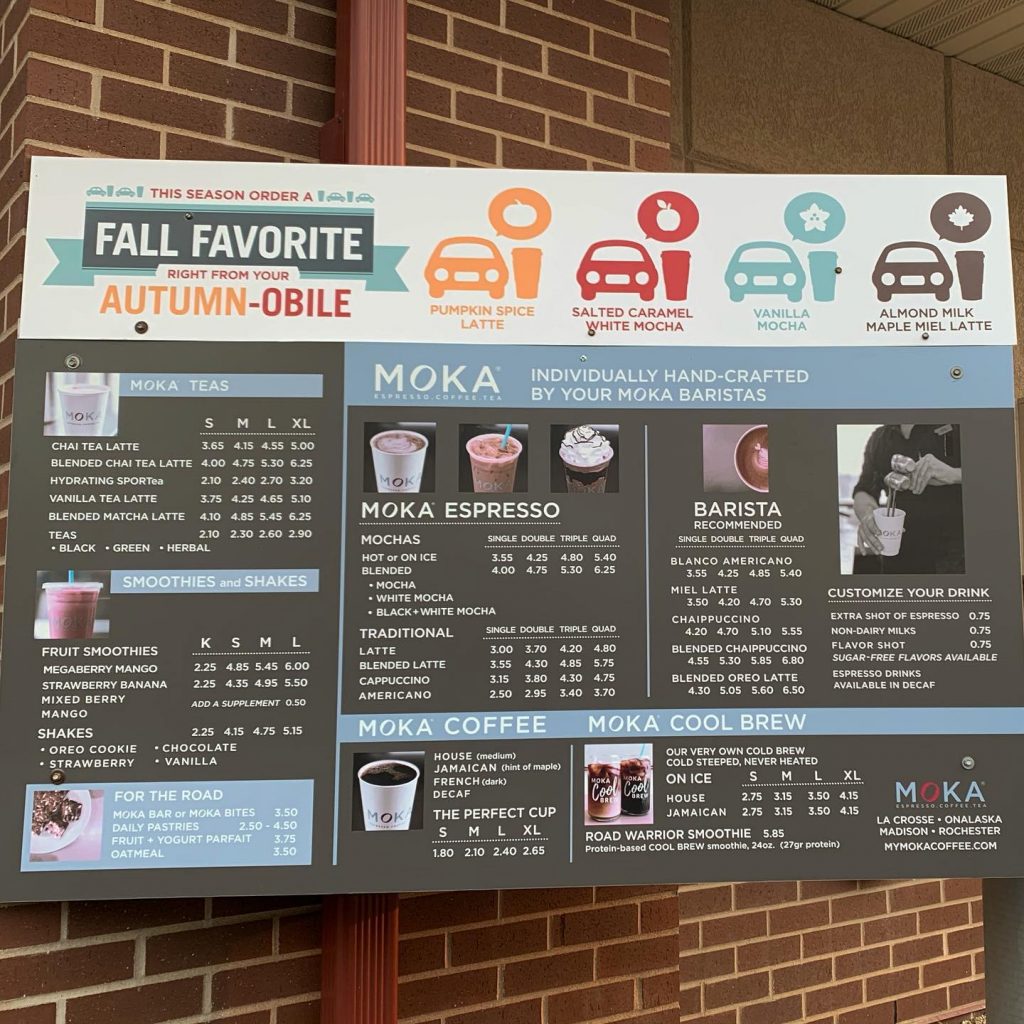 Moka 2020 Menu